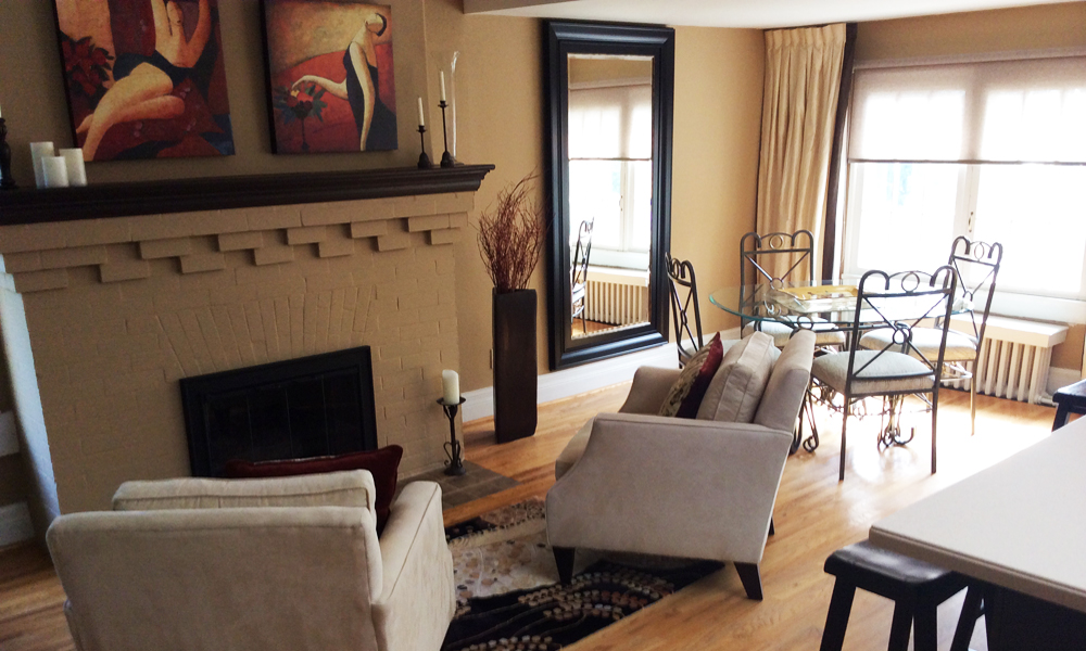 Lakeview Executive Rentals Unit 3 Fireplace